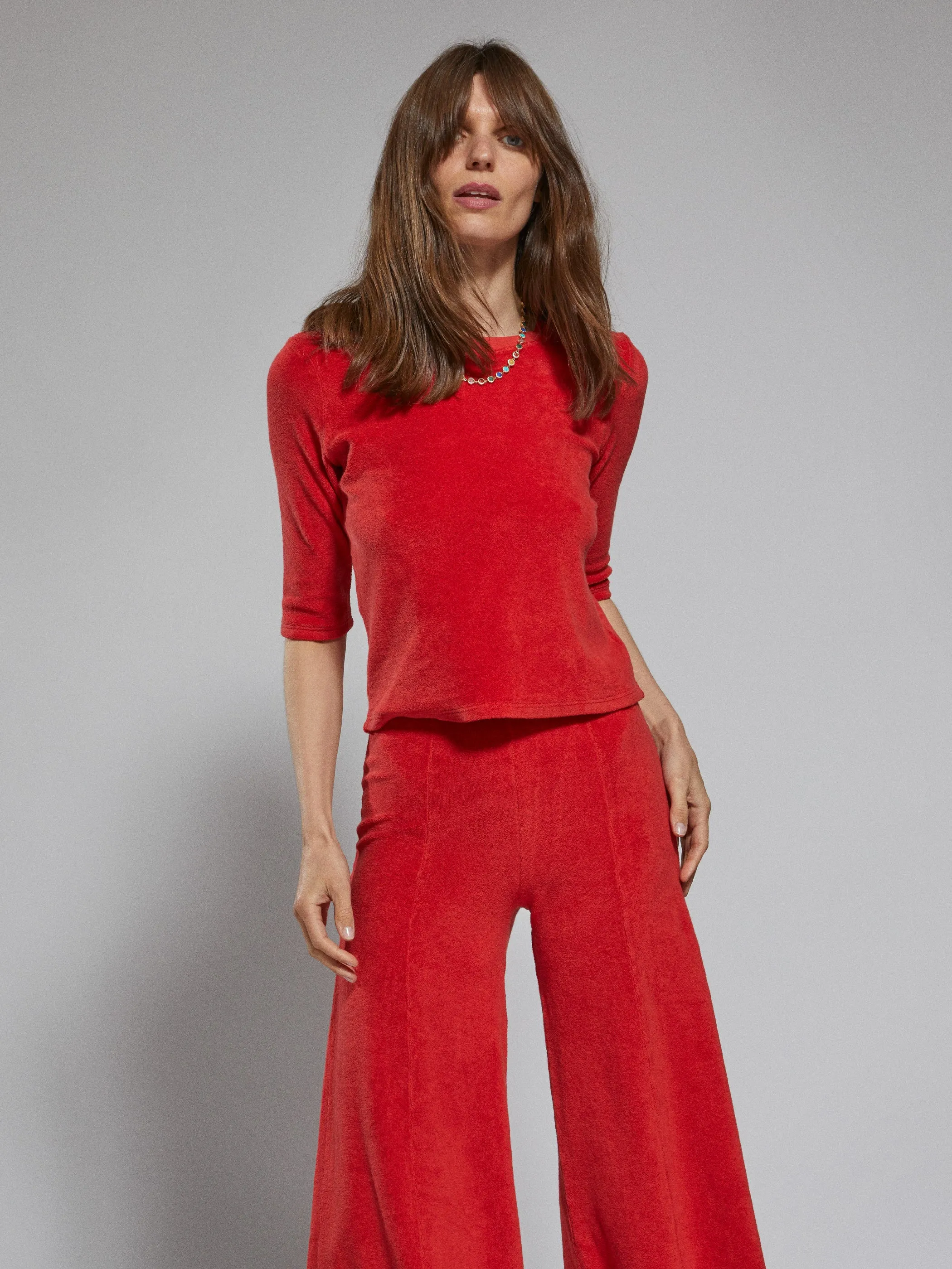The Corfu Elbow Sleeve Crew in Terry