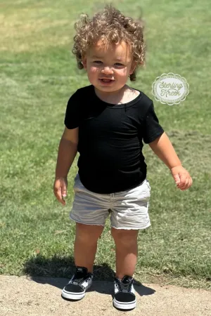 The Girls Simple Sterling Black Top