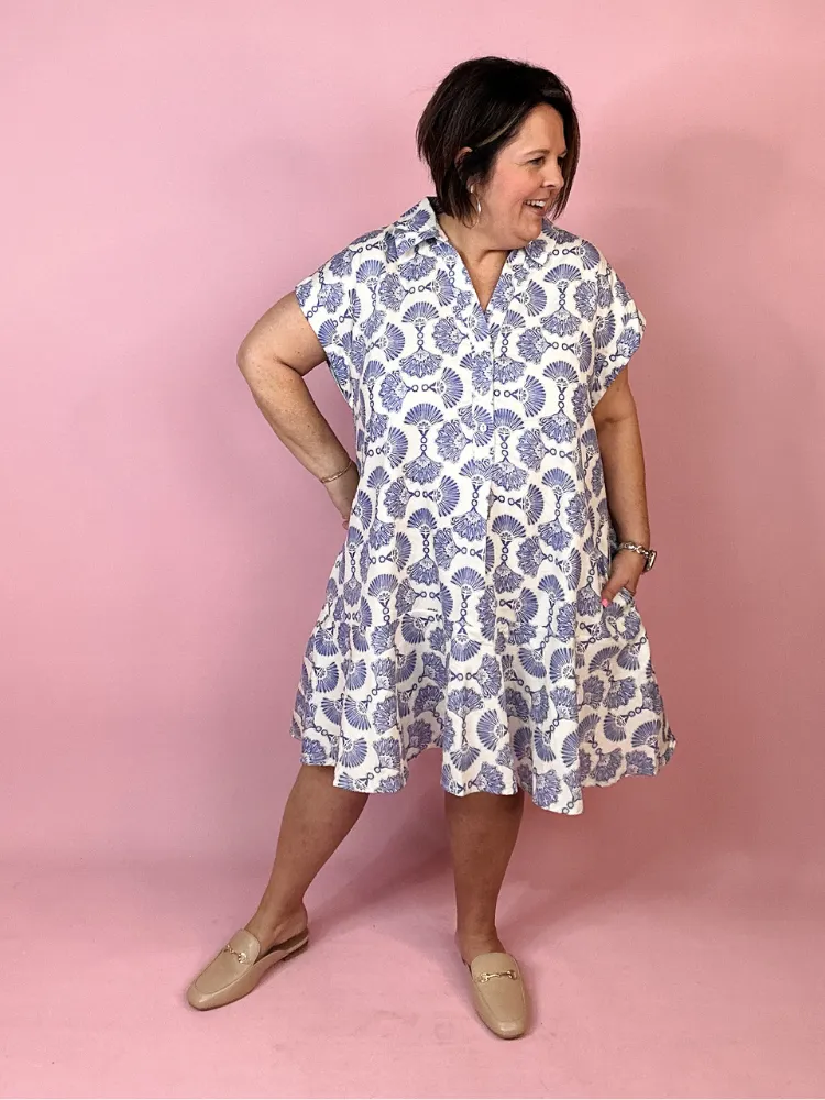 The Noah Dress - Blue