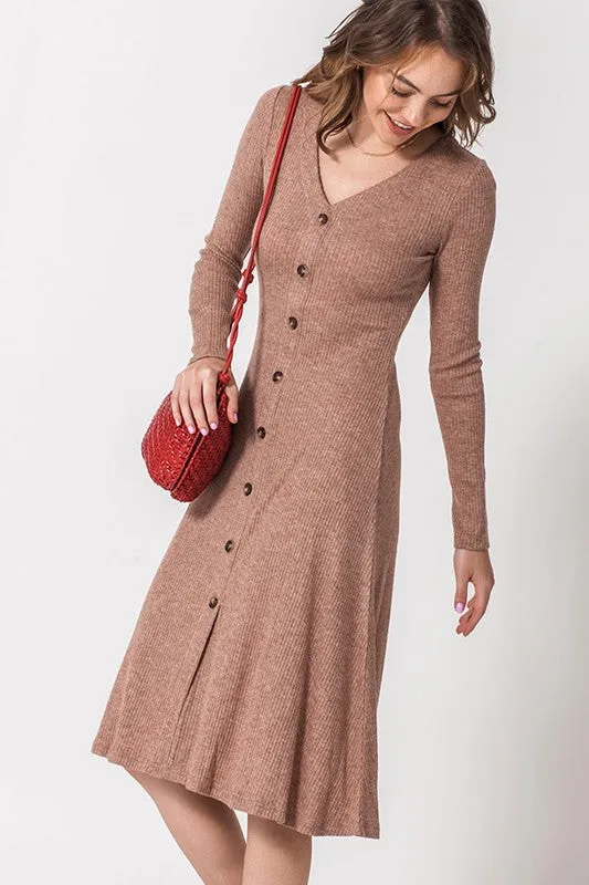 THELMA BROWN BUTTON DOWN DRESS