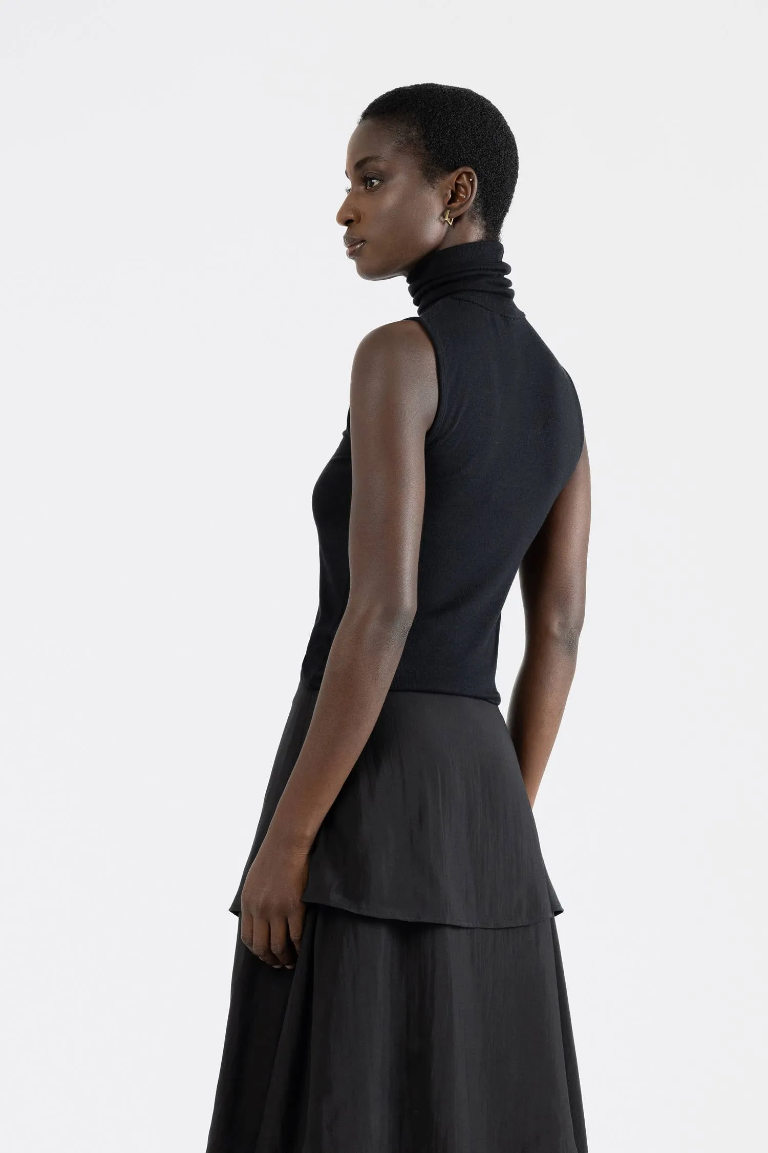 Turtleneck Jersey Top