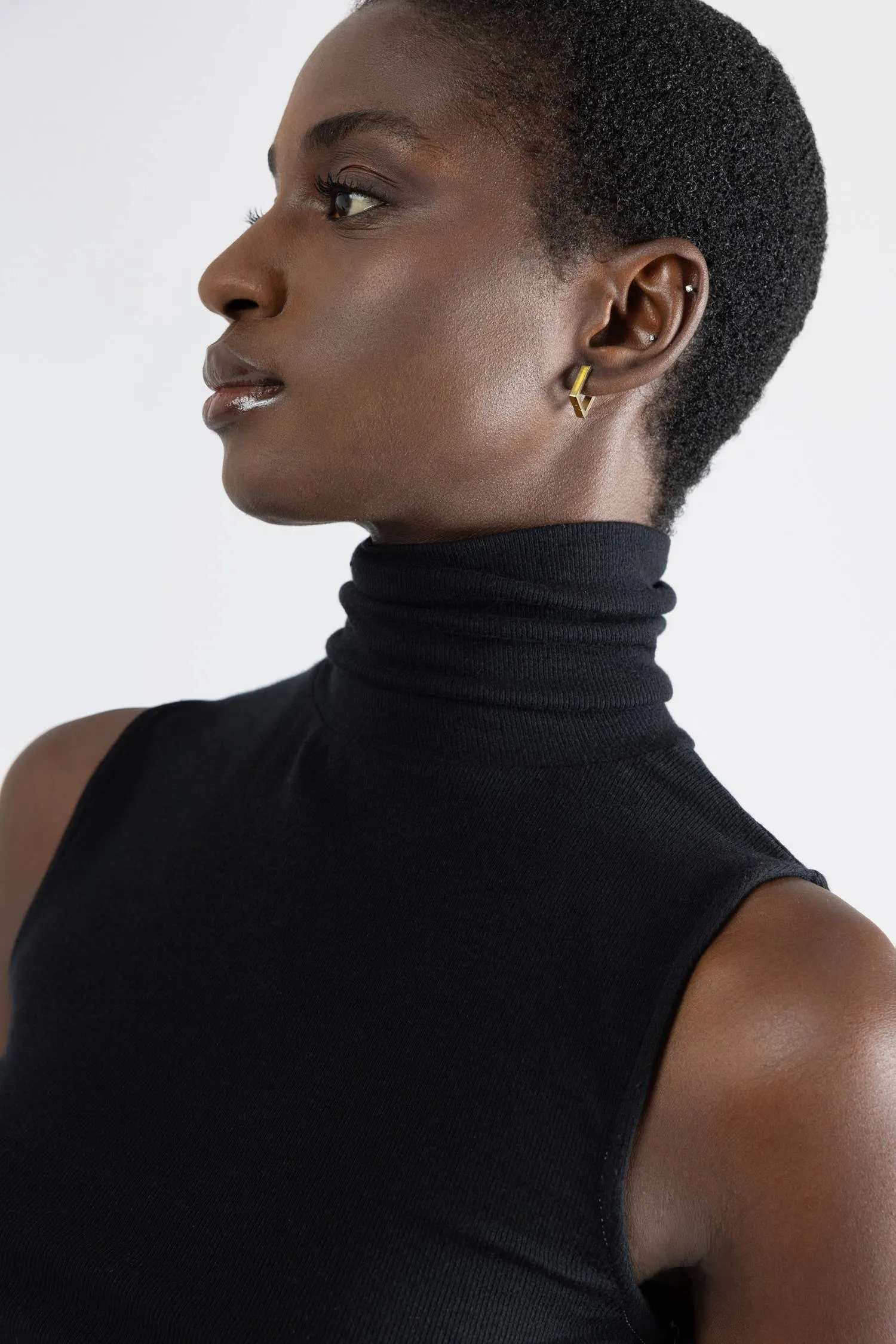 Turtleneck Jersey Top