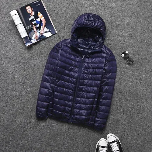 Ultralight down jacket - hood - zip - lightweight puffer jacket - winter jackets for men