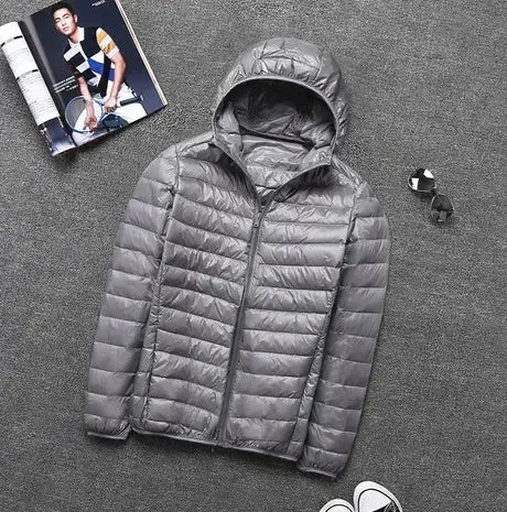 Ultralight down jacket - hood - zip - lightweight puffer jacket - winter jackets for men