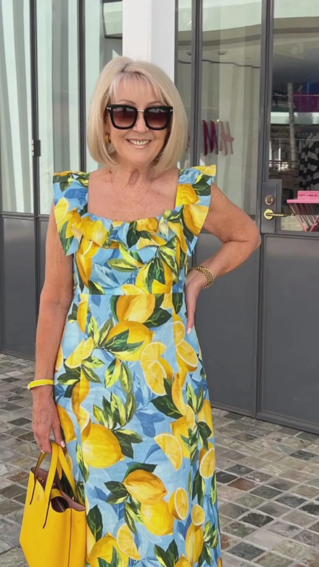 🌸Up to 40% OFF🍋Plus Size Lemon Print Tunic Dress