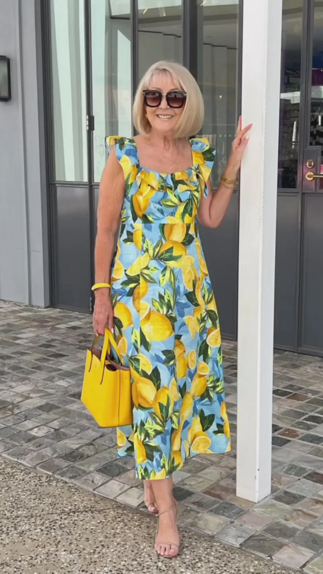 🌸Up to 40% OFF🍋Plus Size Lemon Print Tunic Dress