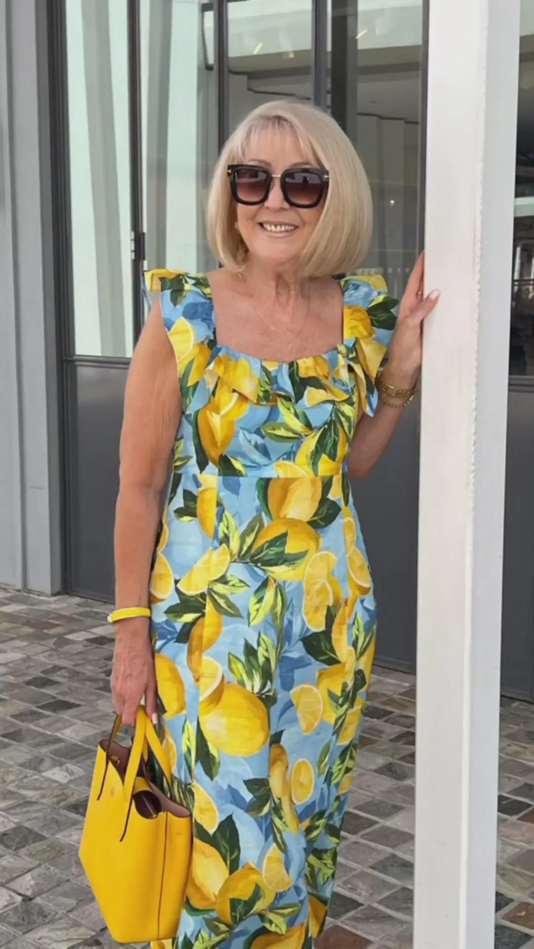 🌸Up to 40% OFF🍋Plus Size Lemon Print Tunic Dress