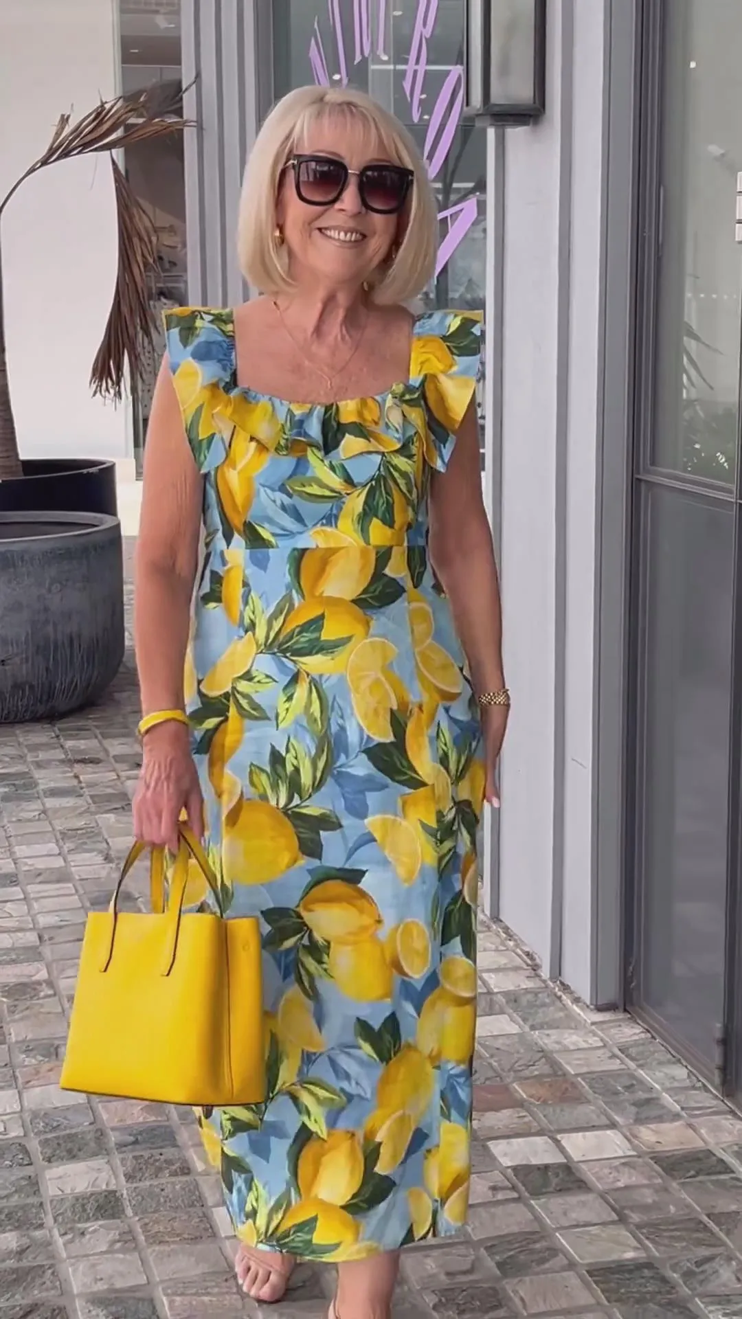 🌸Up to 40% OFF🍋Plus Size Lemon Print Tunic Dress