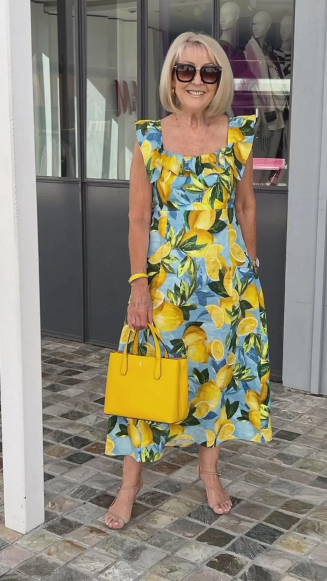 🌸Up to 40% OFF🍋Plus Size Lemon Print Tunic Dress