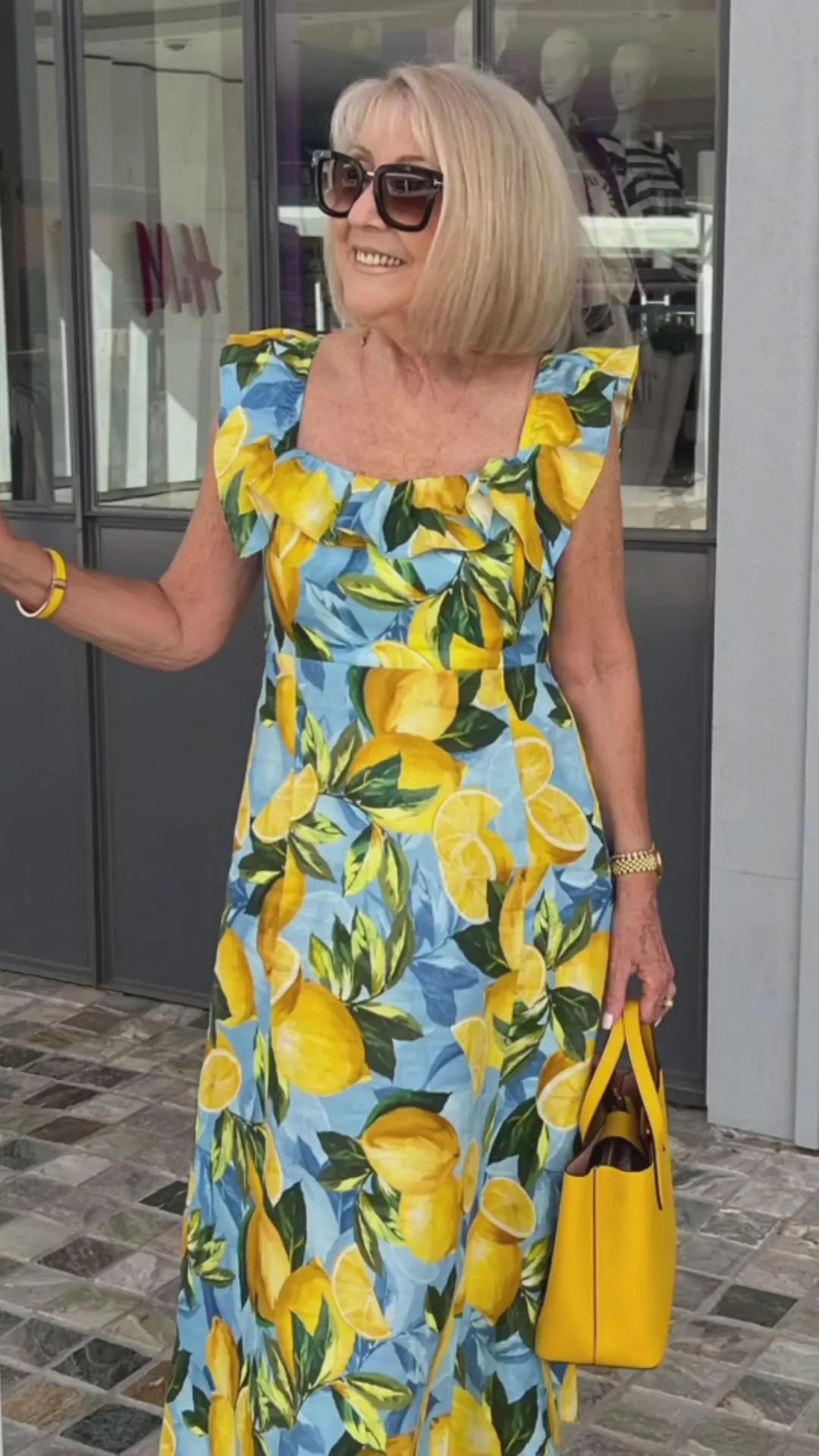 🌸Up to 40% OFF🍋Plus Size Lemon Print Tunic Dress