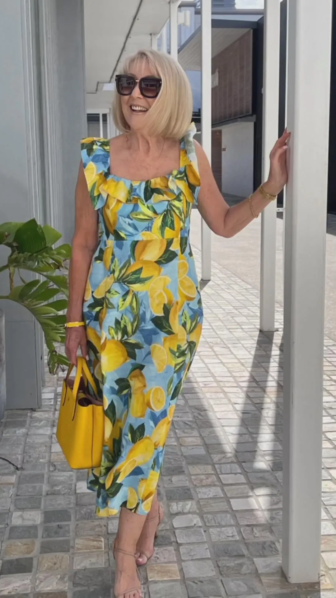 🌸Up to 40% OFF🍋Plus Size Lemon Print Tunic Dress