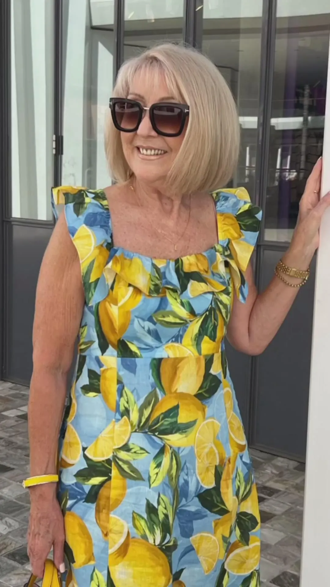 🌸Up to 40% OFF🍋Plus Size Lemon Print Tunic Dress