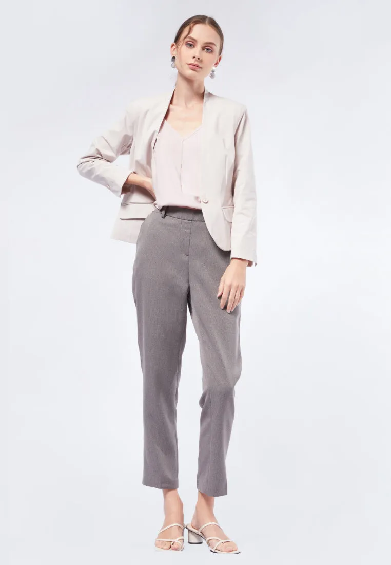 V-Neck Long Sleeve Blazer