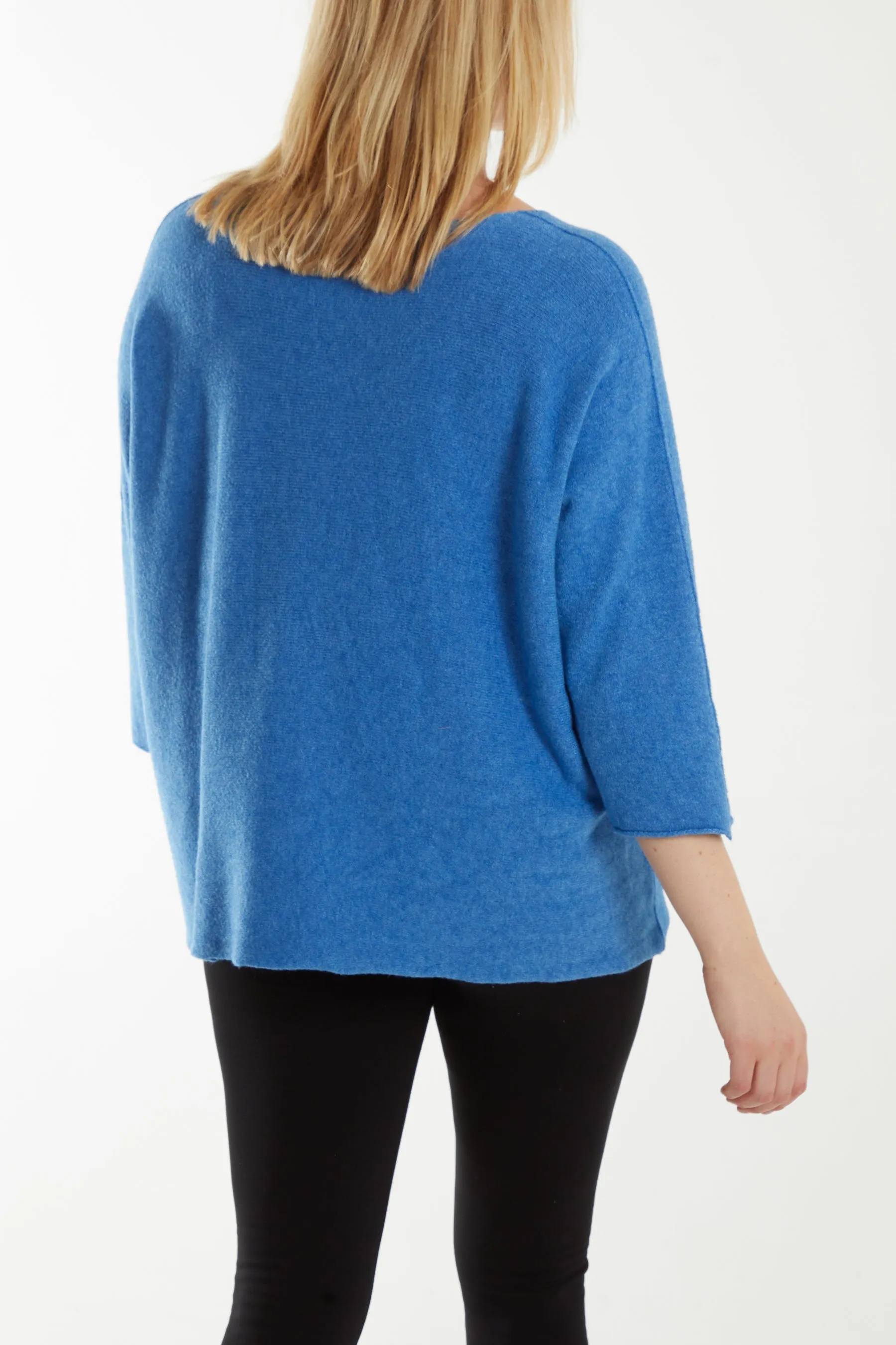 V-Neck Oversized Fine Knit Jumper
