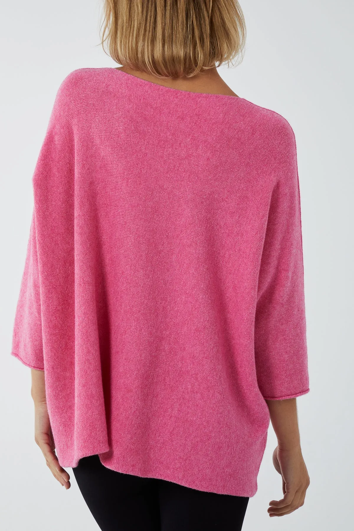 V-Neck Oversized Fine Knit Jumper