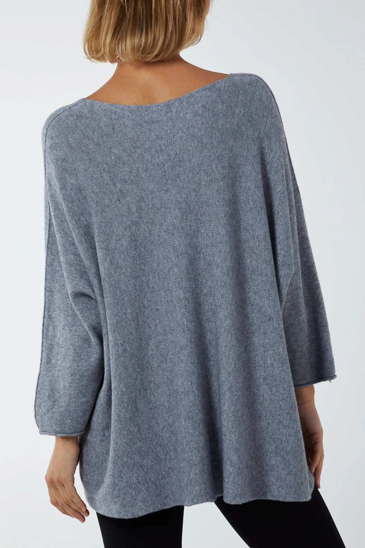 V-Neck Oversized Fine Knit Jumper