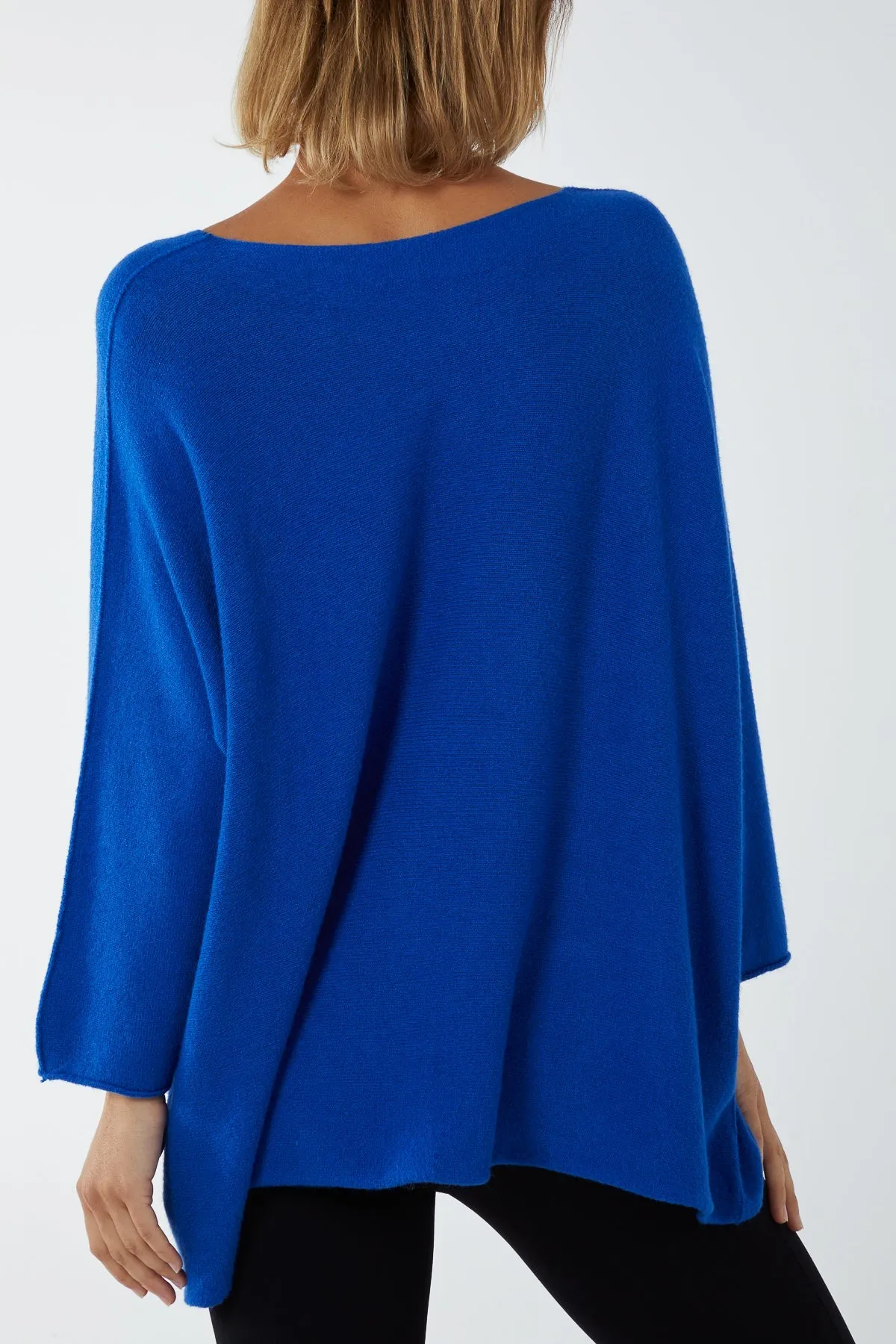 V-Neck Oversized Fine Knit Jumper