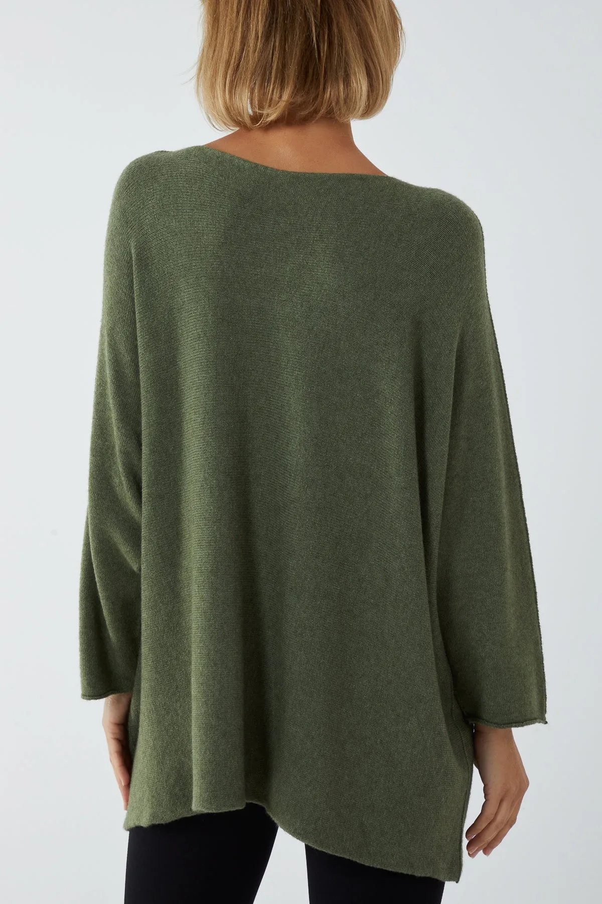 V-Neck Oversized Fine Knit Jumper