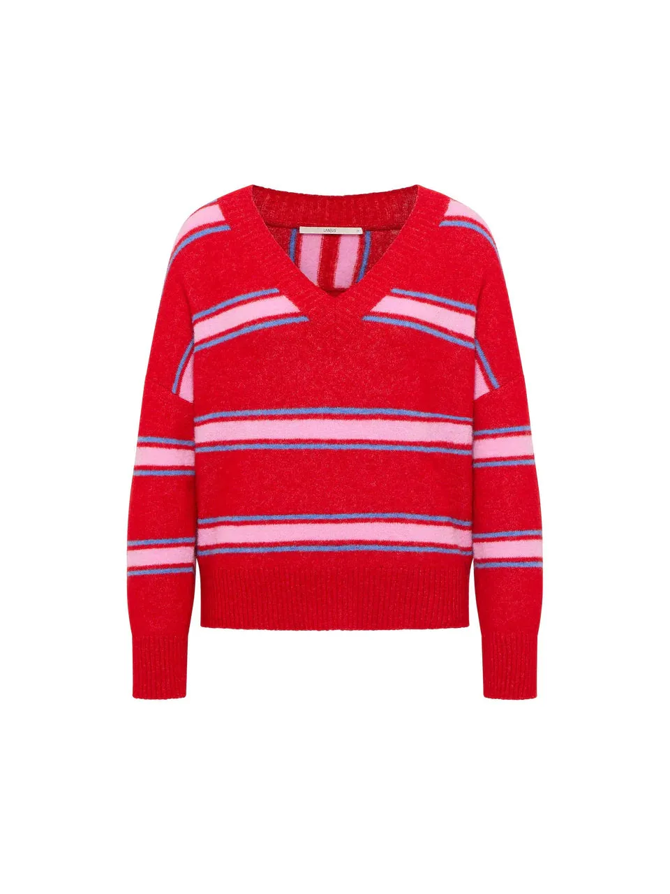 v-neck sweater red