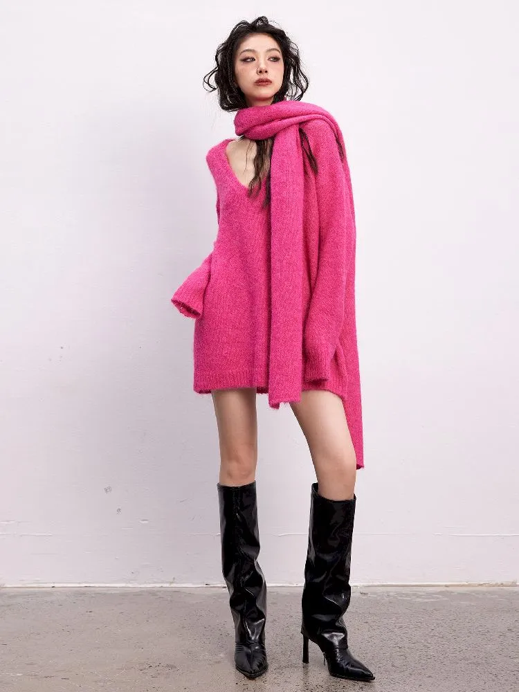 V-Neck Sweater Scarf【s0000004751】