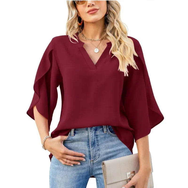 Velmaria | Elegant V-Neck Top