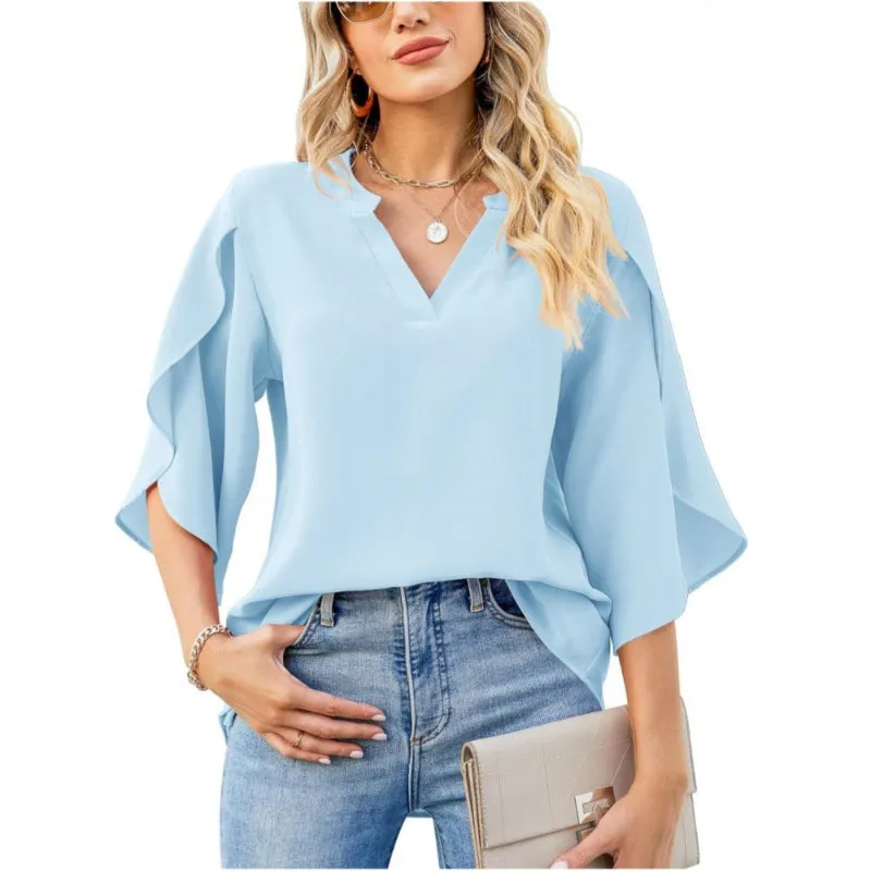 Velmaria | Elegant V-Neck Top