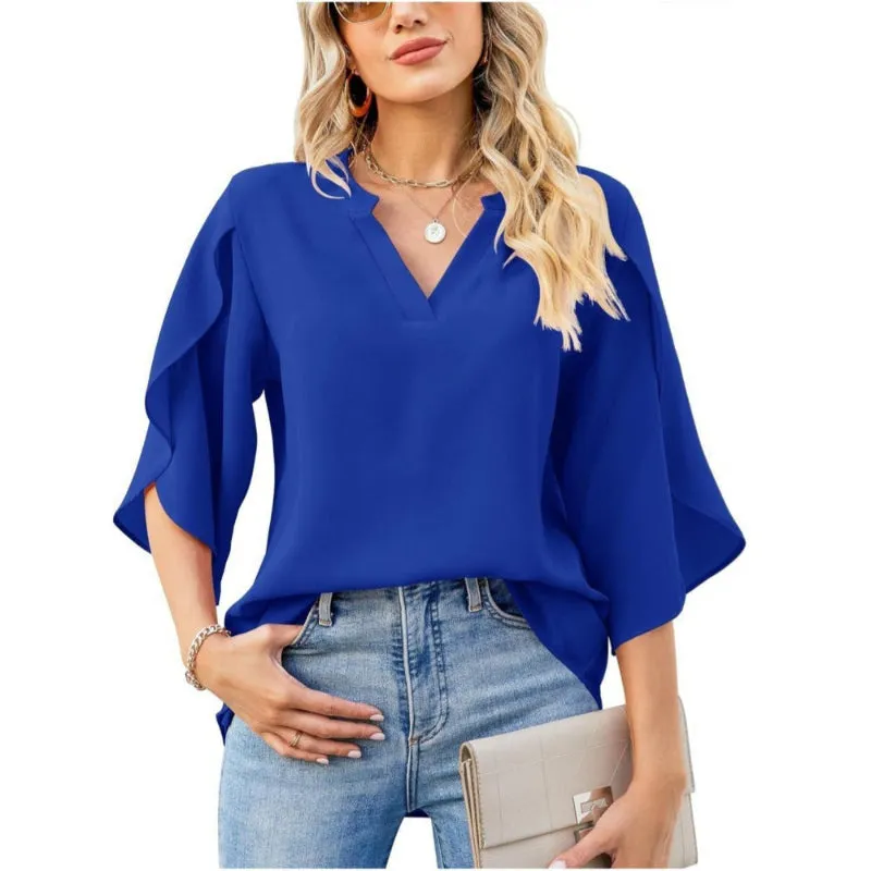 Velmaria | Elegant V-Neck Top