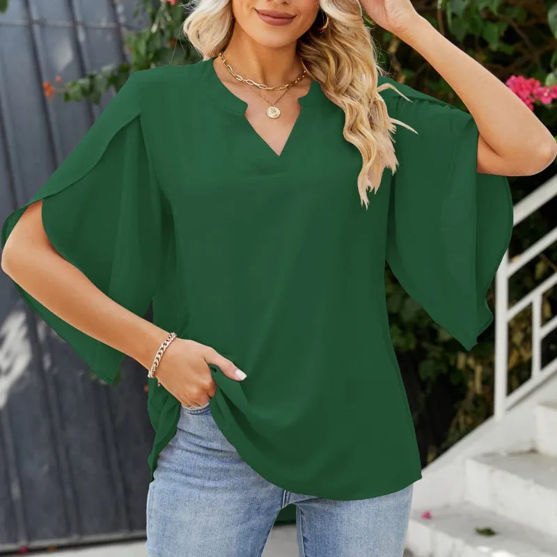 Velmaria | Elegant V-Neck Top
