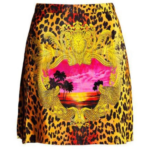 Versace for H&M Skirt Leopard Print