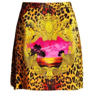 Versace for H&M Skirt Leopard Print