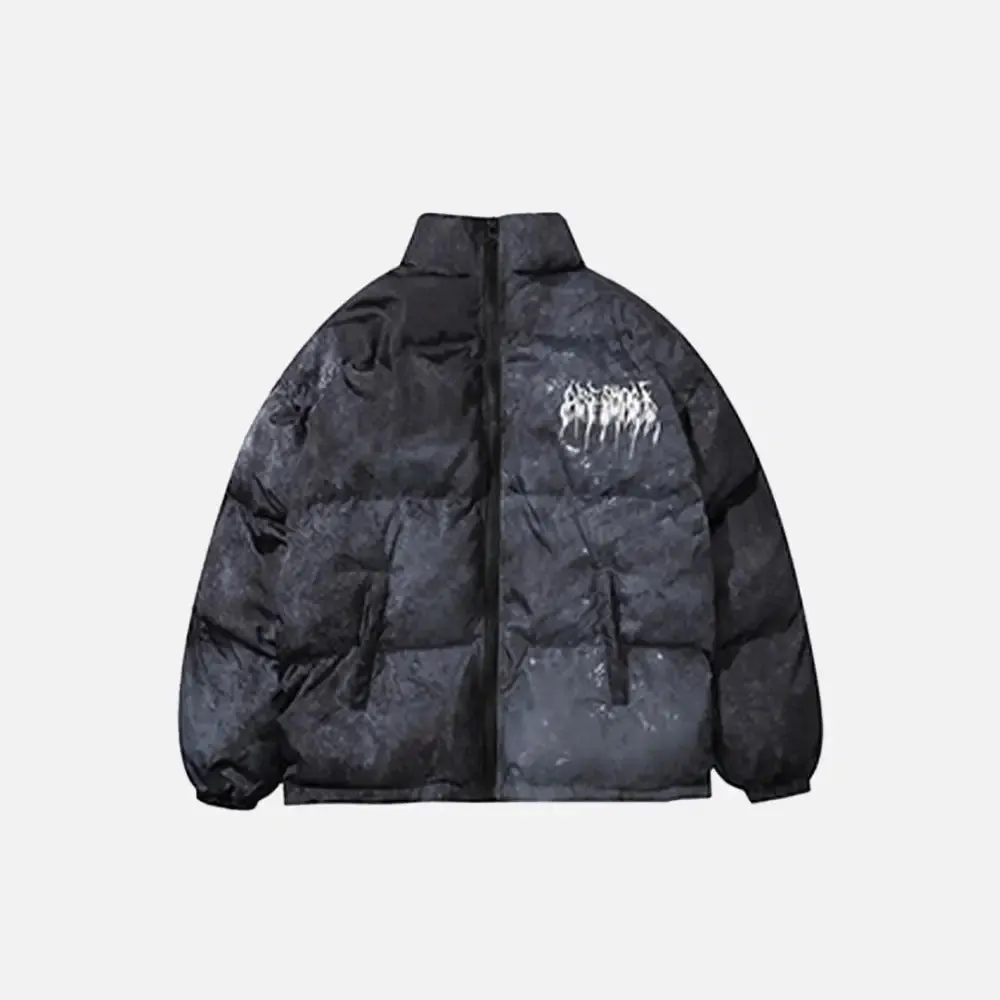 Vibrant Tie-Dye Quilted Jacket for Y2K Fashion Enthusiasts