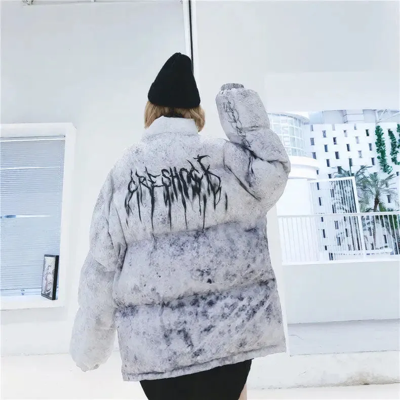 Vibrant Tie-Dye Quilted Jacket for Y2K Fashion Enthusiasts