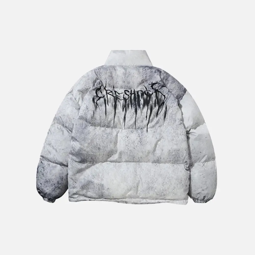 Vibrant Tie-Dye Quilted Jacket for Y2K Fashion Enthusiasts