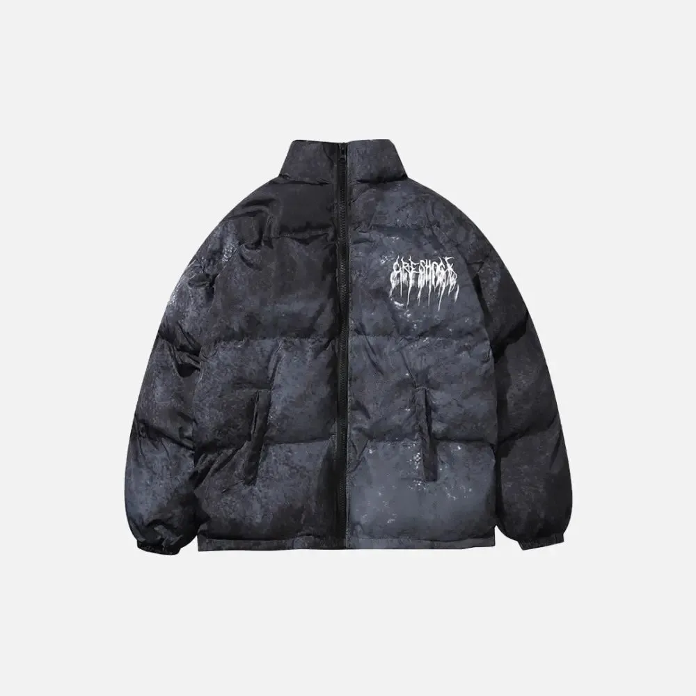 Vibrant Tie-Dye Quilted Jacket for Y2K Fashion Enthusiasts