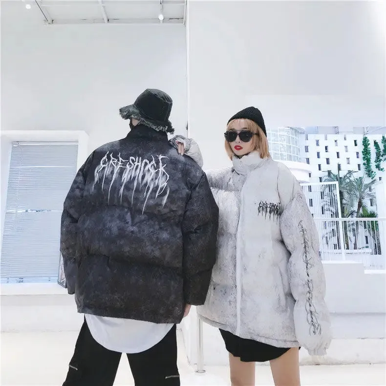 Vibrant Tie-Dye Quilted Jacket for Y2K Fashion Enthusiasts