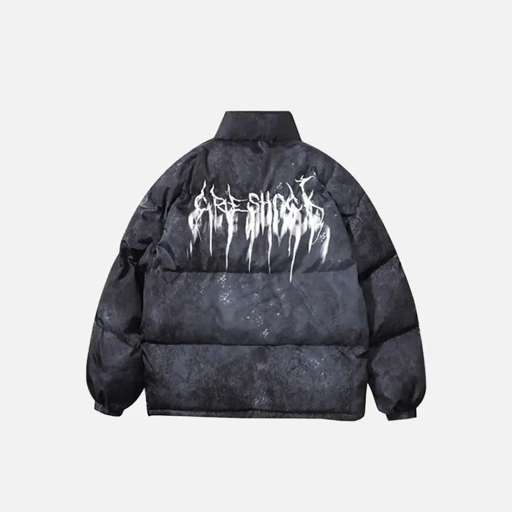 Vibrant Tie-Dye Quilted Jacket for Y2K Fashion Enthusiasts