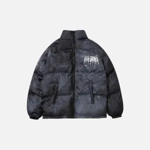 Vibrant Tie-Dye Quilted Jacket for Y2K Fashion Enthusiasts