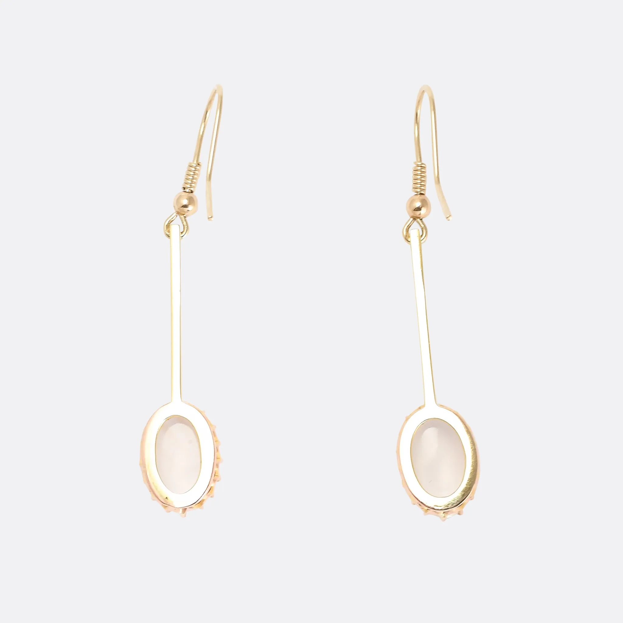 Victorian Moonstone Drop Earrings