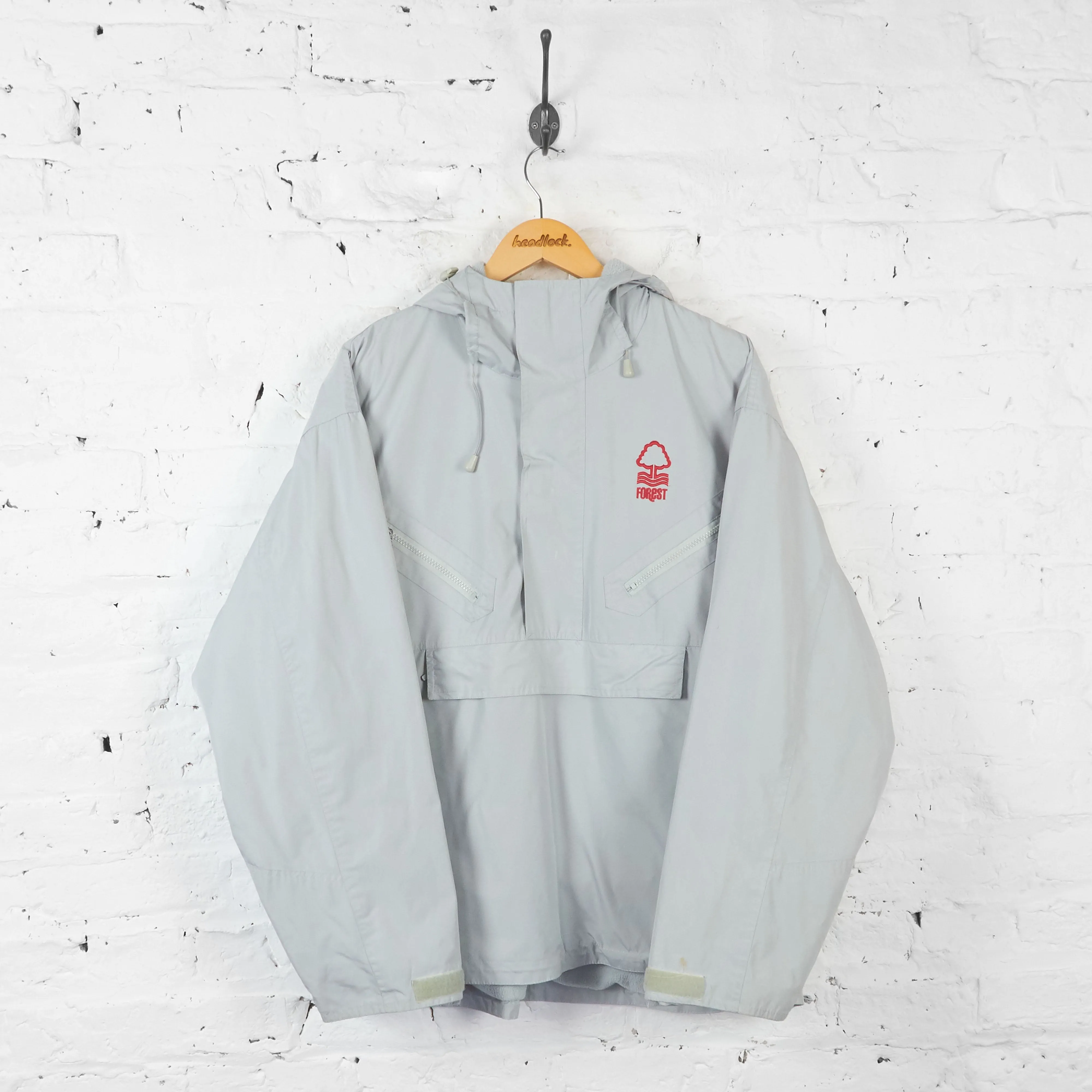 Vintage 1/4 Zip Up Nottingham Forest Jacket - Grey - L