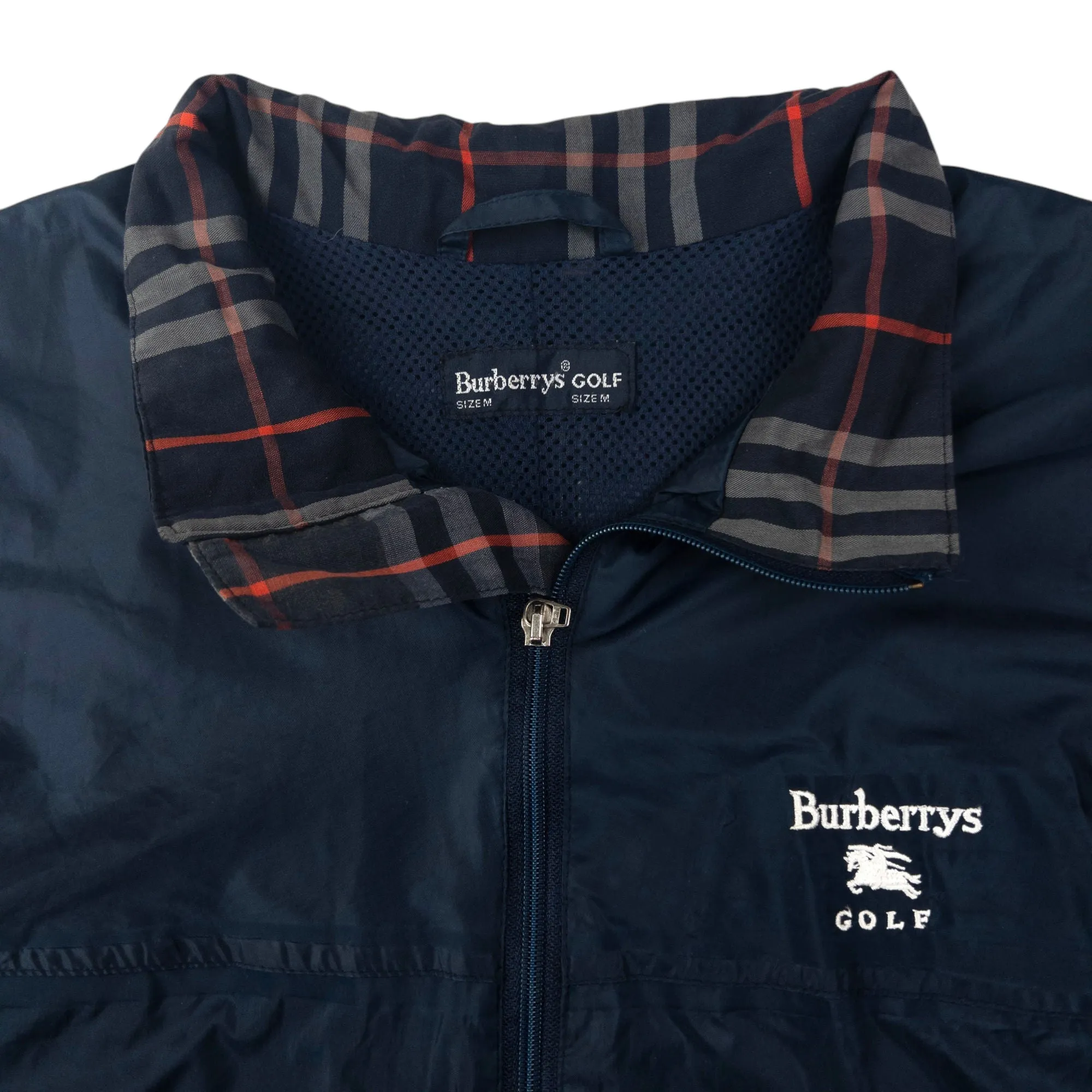 Vintage Burberry Golf Zip Up Packable Jacket Size L