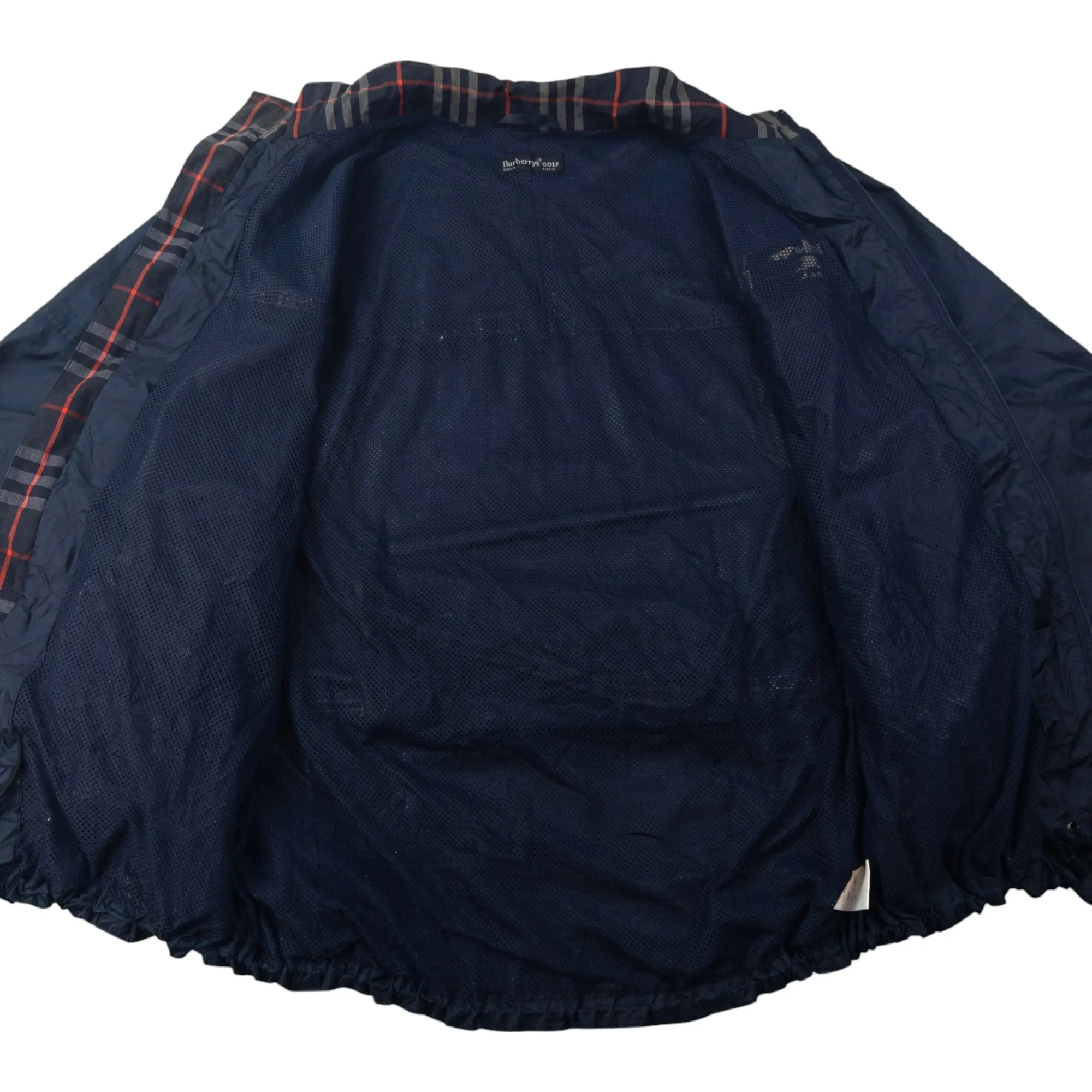 Vintage Burberry Golf Zip Up Packable Jacket Size L
