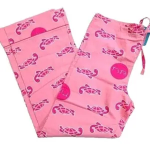 Vintage Paul Frank  Pajama Pants, Tonal the Turtle, Pink, Size Large