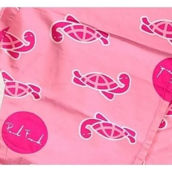 Vintage Paul Frank  Pajama Pants, Tonal the Turtle, Pink, Size Large