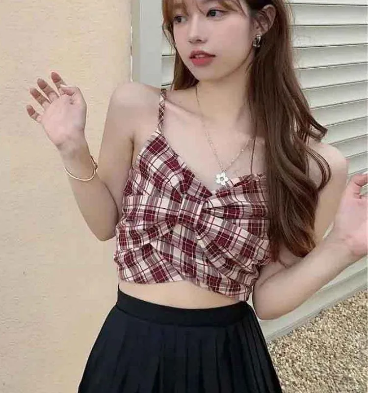 Vintage Plaid Tank Top