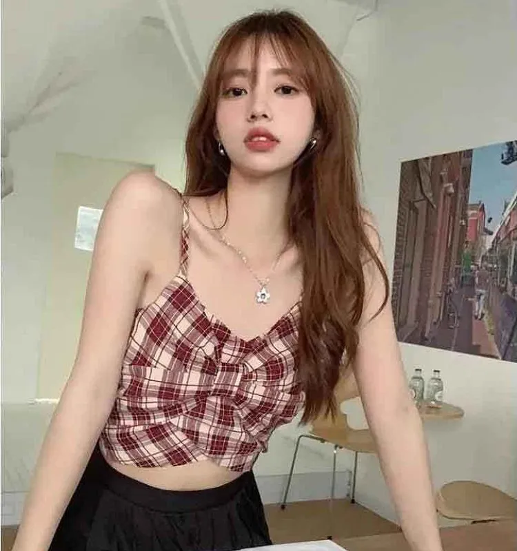 Vintage Plaid Tank Top