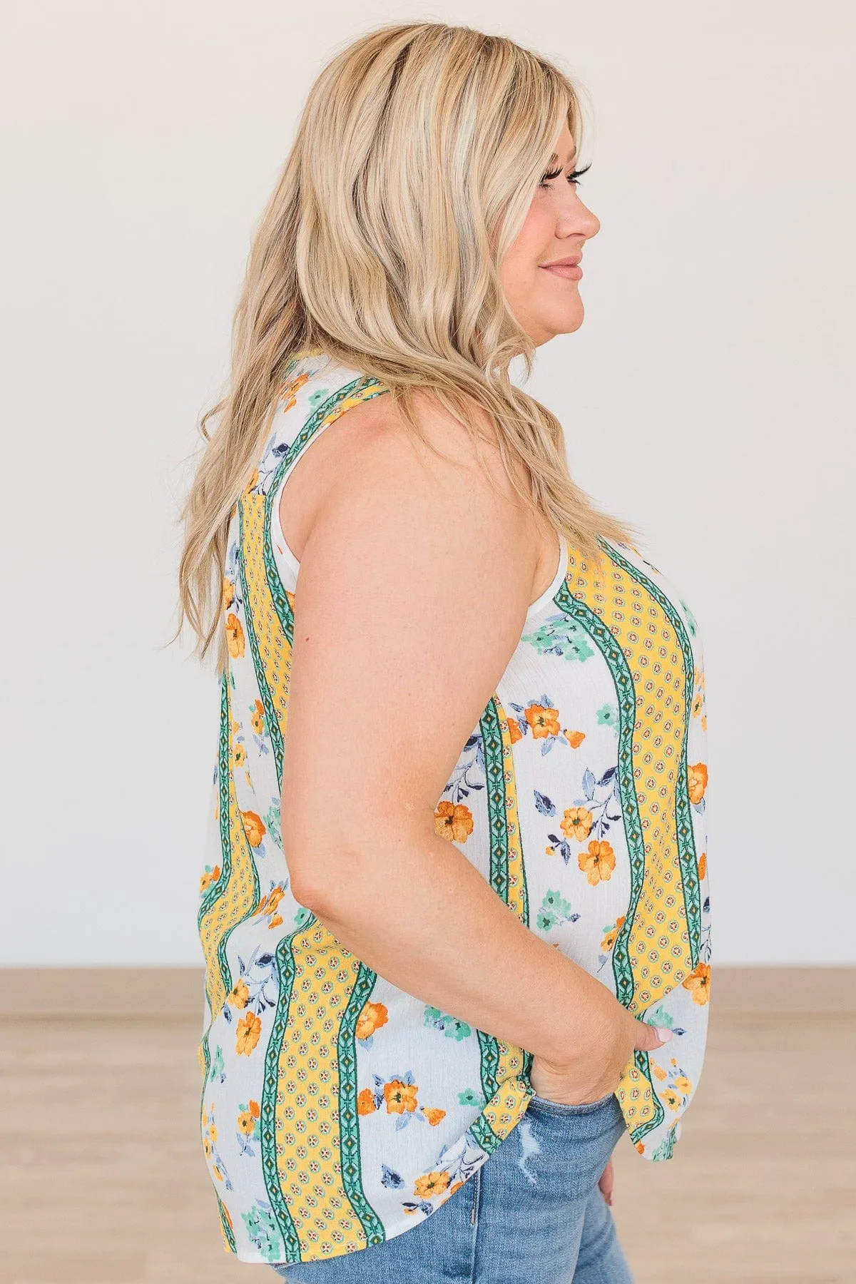 Wanting The World V-Neck Top- Ivory