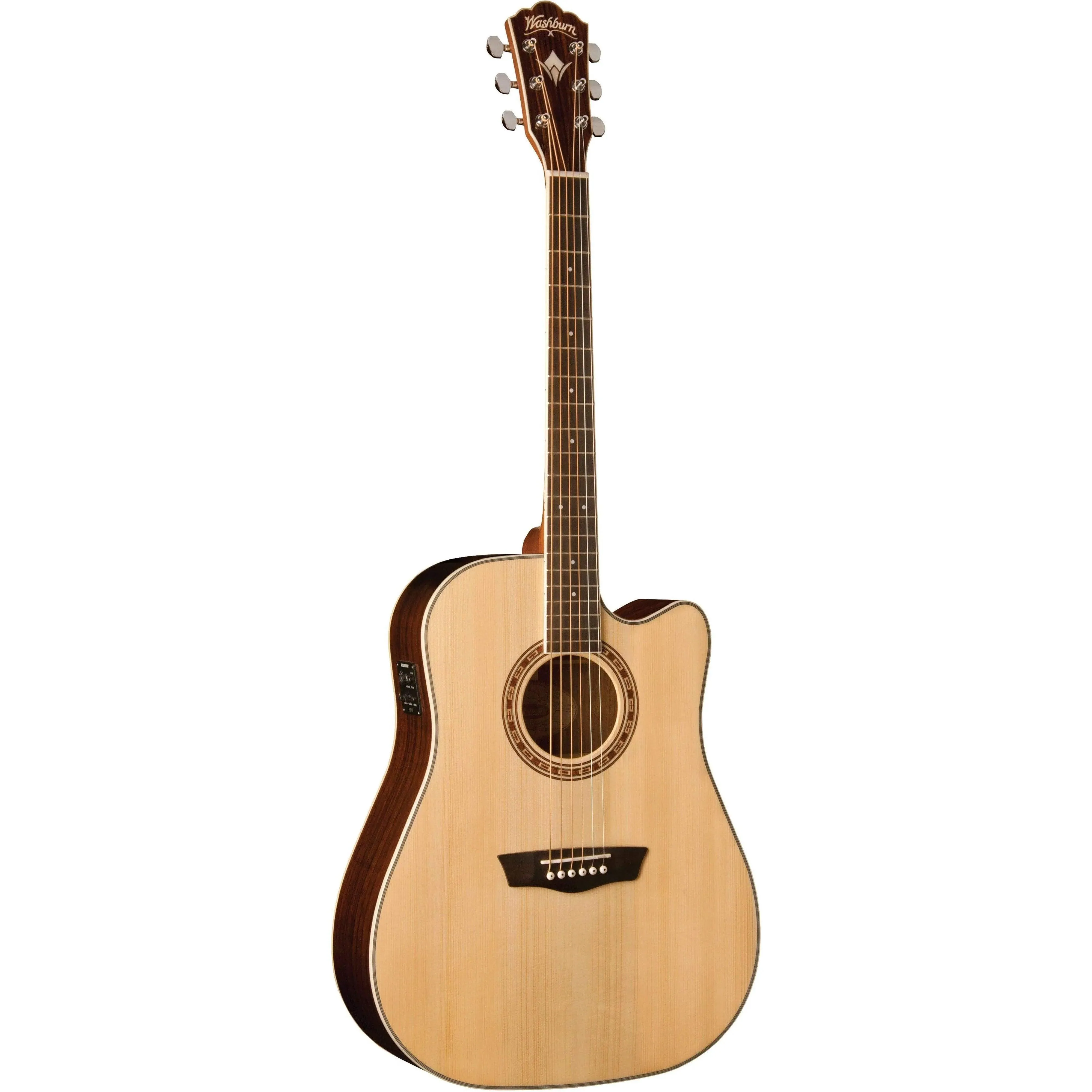 Washburn WD20SCE Semi-Acoustic Guitar - Natural (Discontinued)