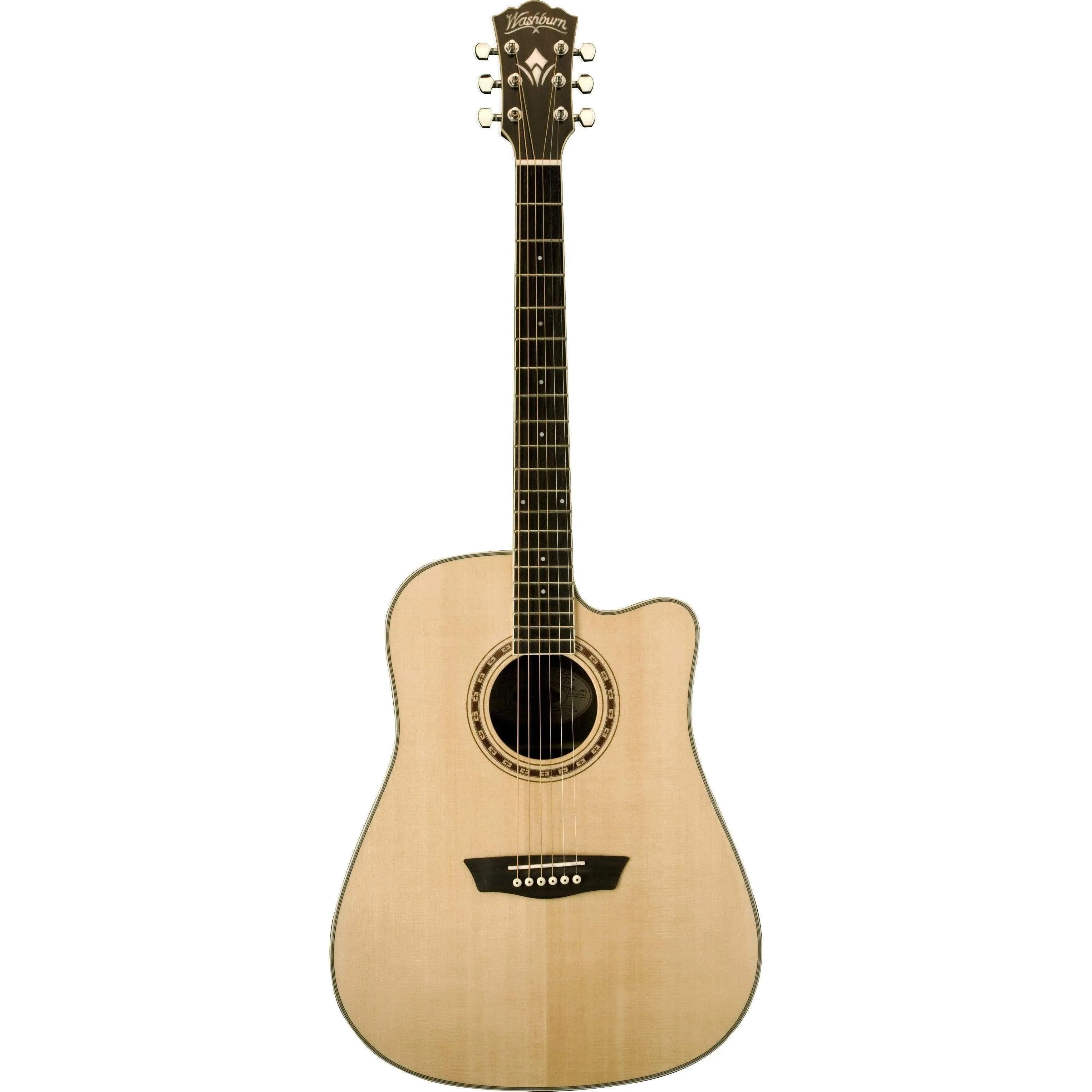 Washburn WD20SCE Semi-Acoustic Guitar - Natural (Discontinued)