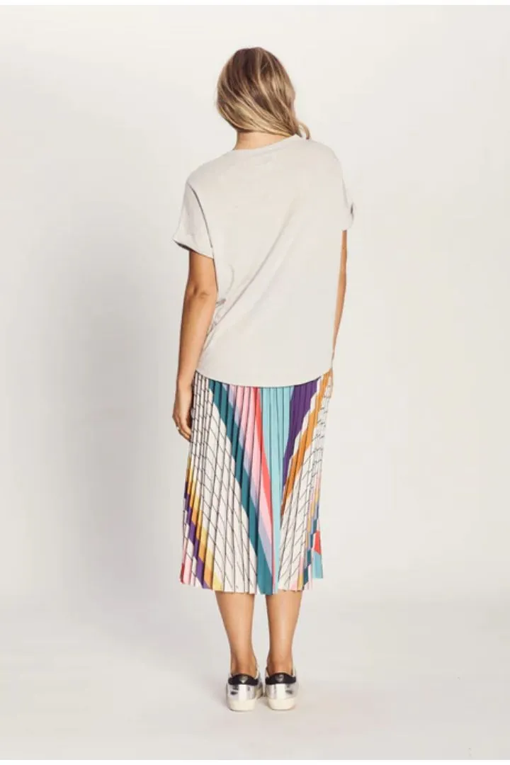 WE ARE THE OTHERS Sunray Pleat Skirt - Rainbow Multi