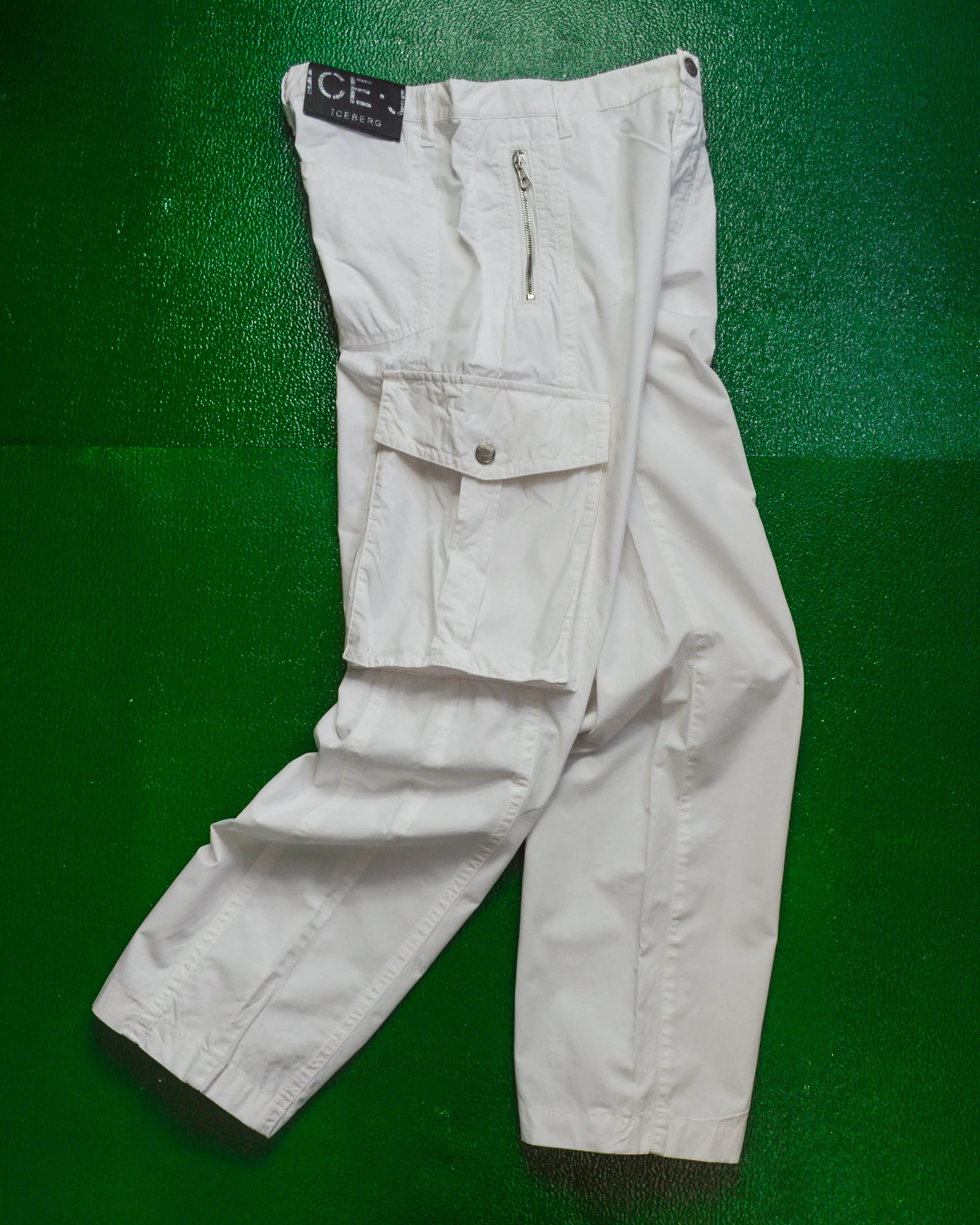 White Panelled Cargo Pants (28~30)